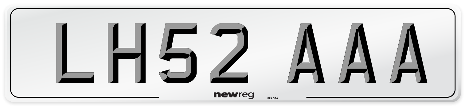 LH52 AAA Number Plate from New Reg